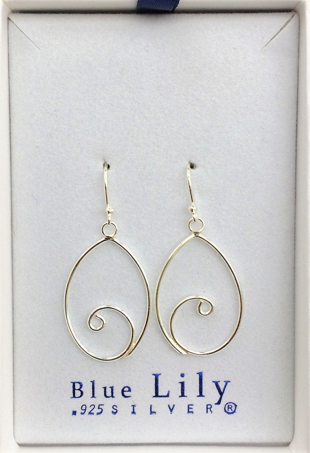 Wire Oval Drop Earrings
