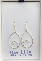 Wire Oval Drop Earrings