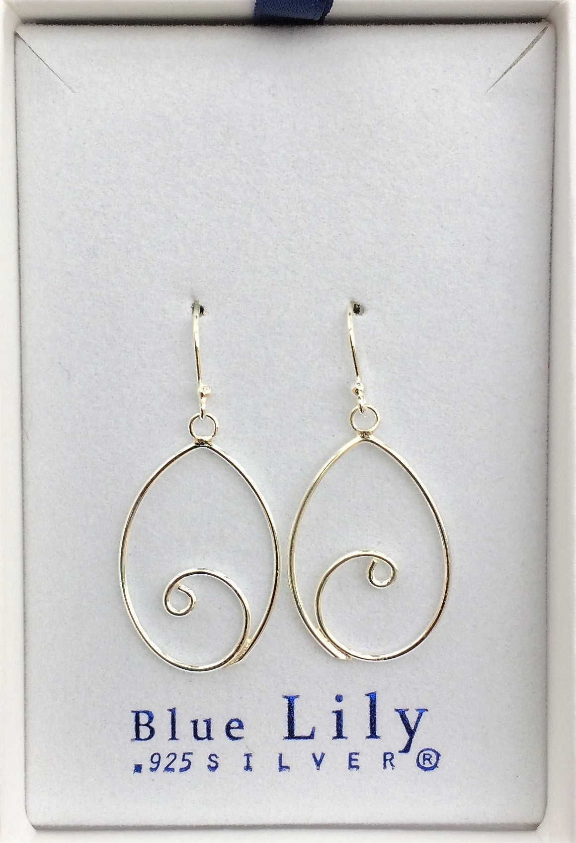 Wire Oval Drop Earrings