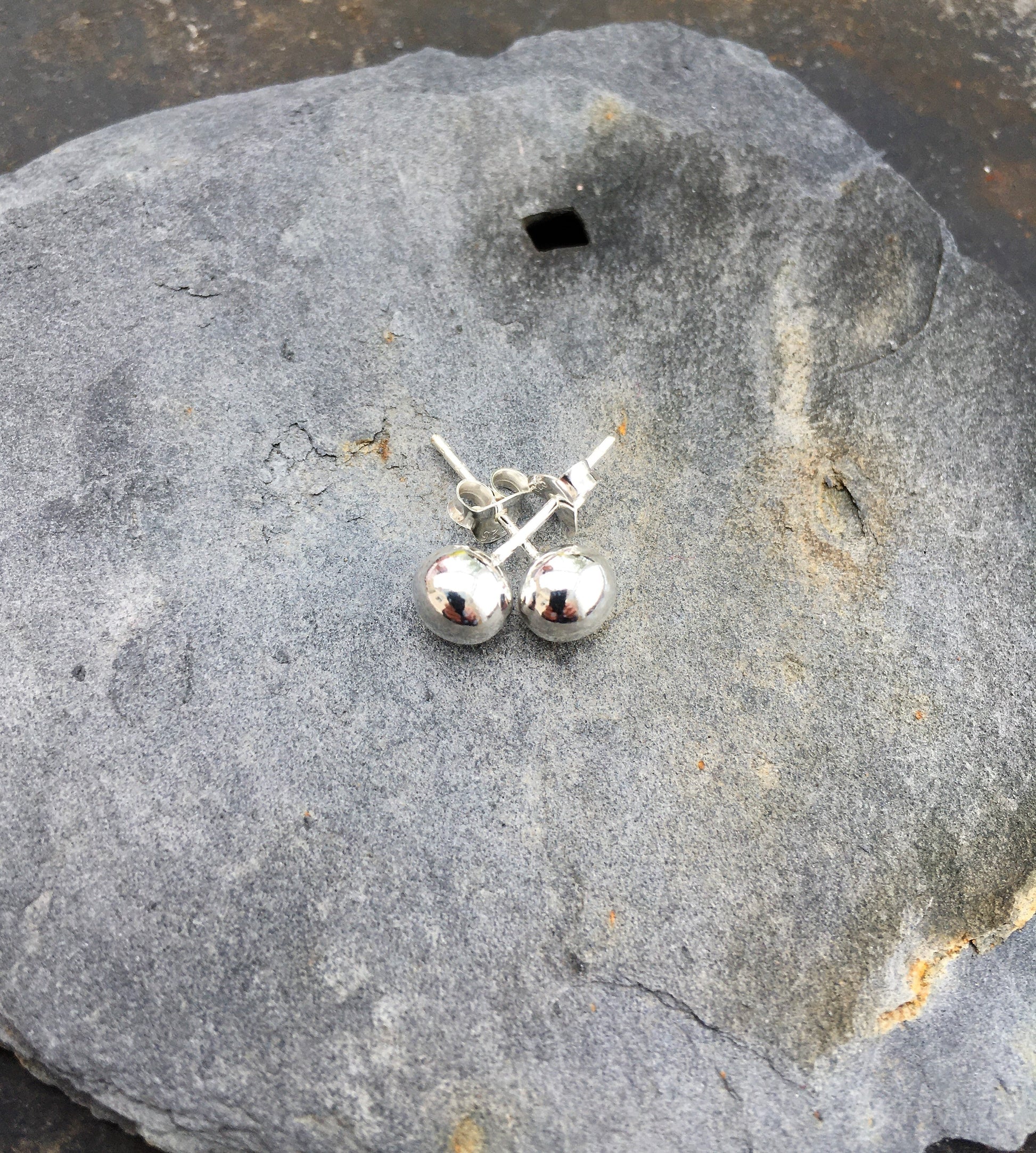 6mm Silver Ball Stud