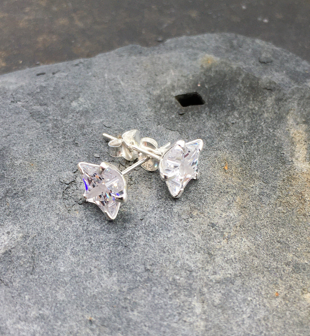 Cubic Zirconia Star Stud 8mm