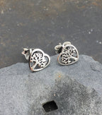 Tree Of Life Heart Stud