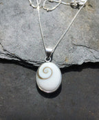 Oval Shiva Shell Pendant 10 X 14mm