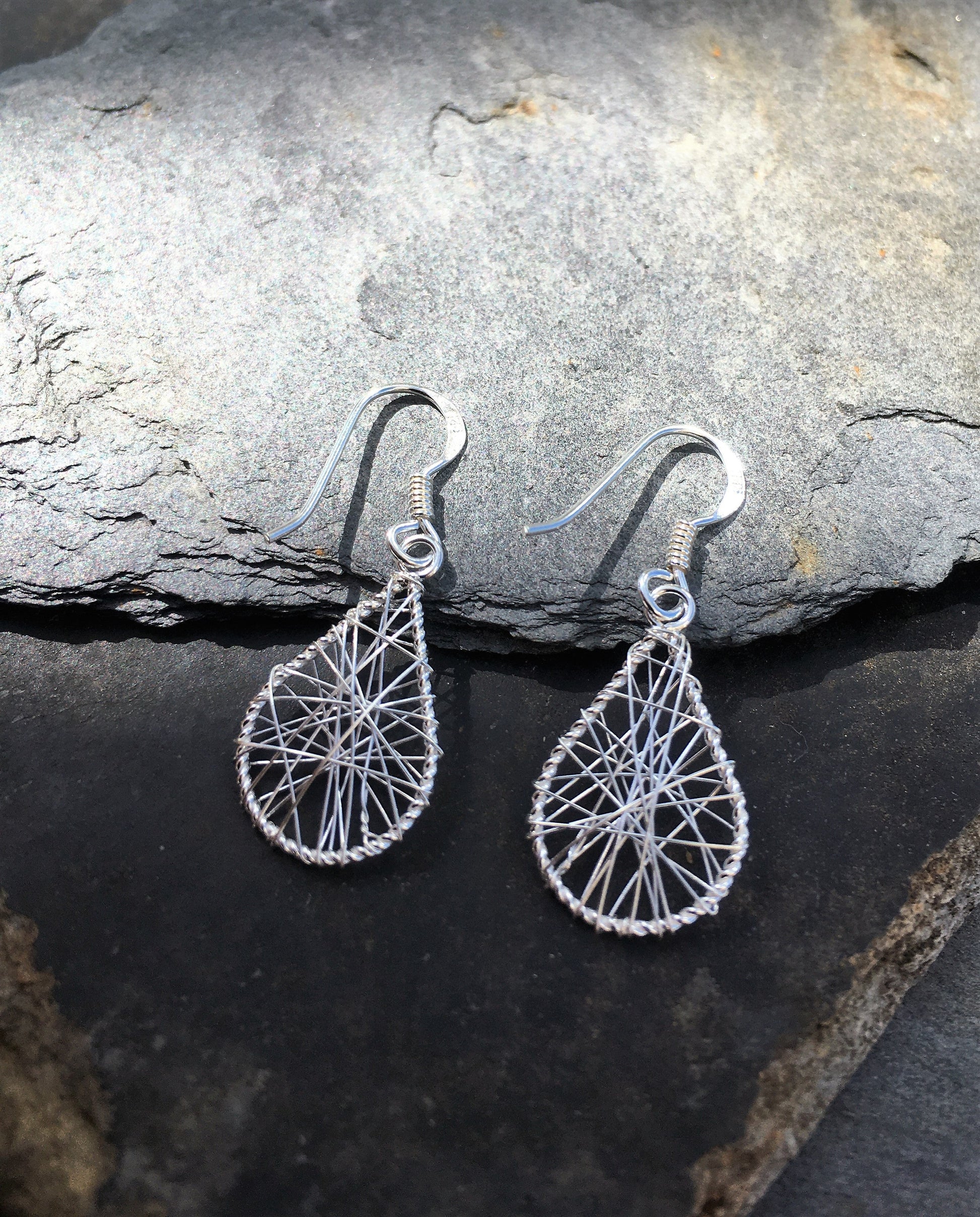 Wire Wrap Tear Drop Earring