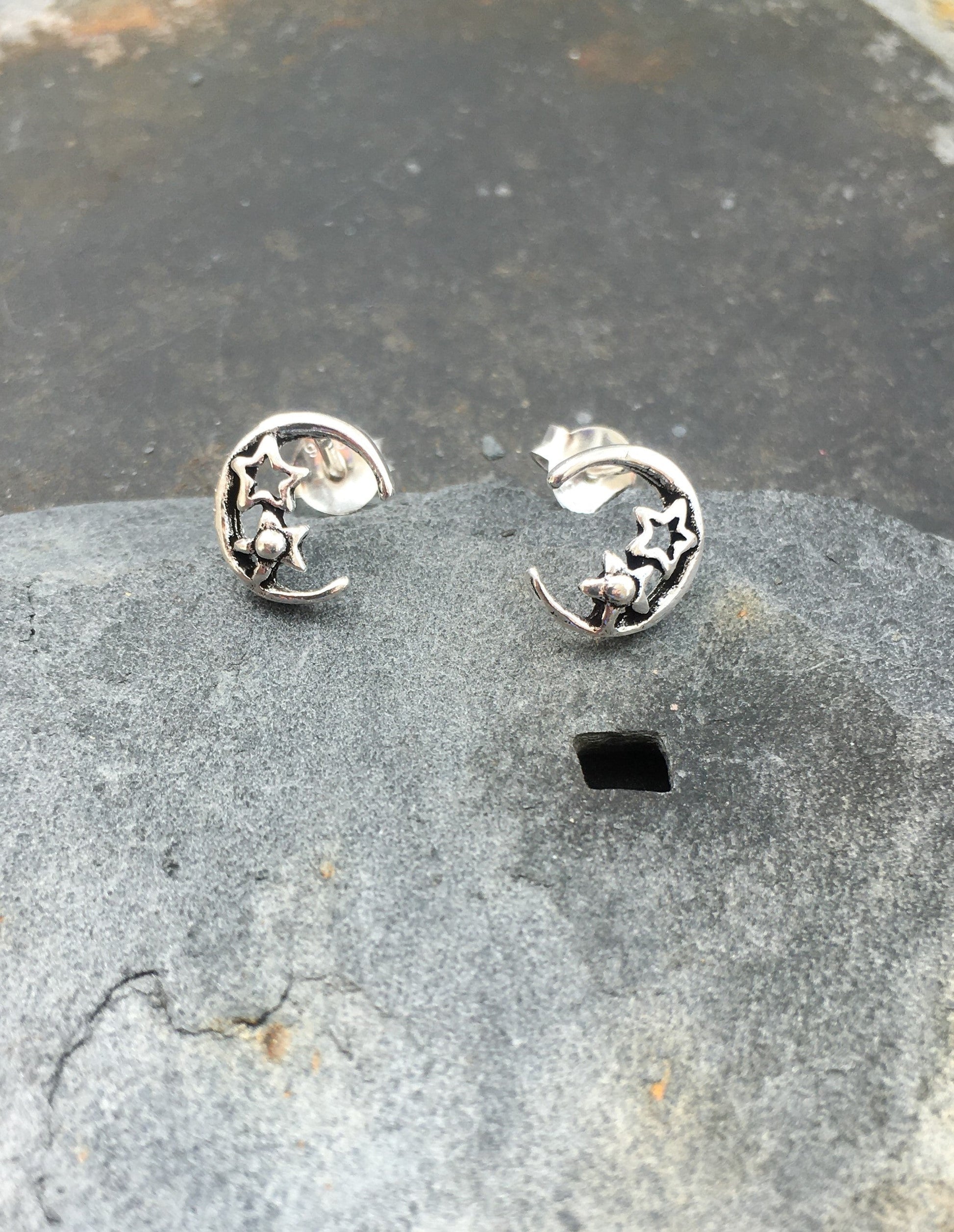 Moon & Star Stud