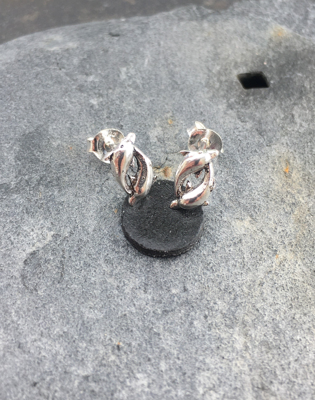 Entwined Dolphin Stud