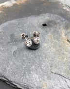 4mm Heart Cubic Zirconia Stud Basket Set
