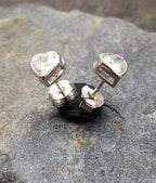 Cubic Zirconia 5mm Heart  Stud