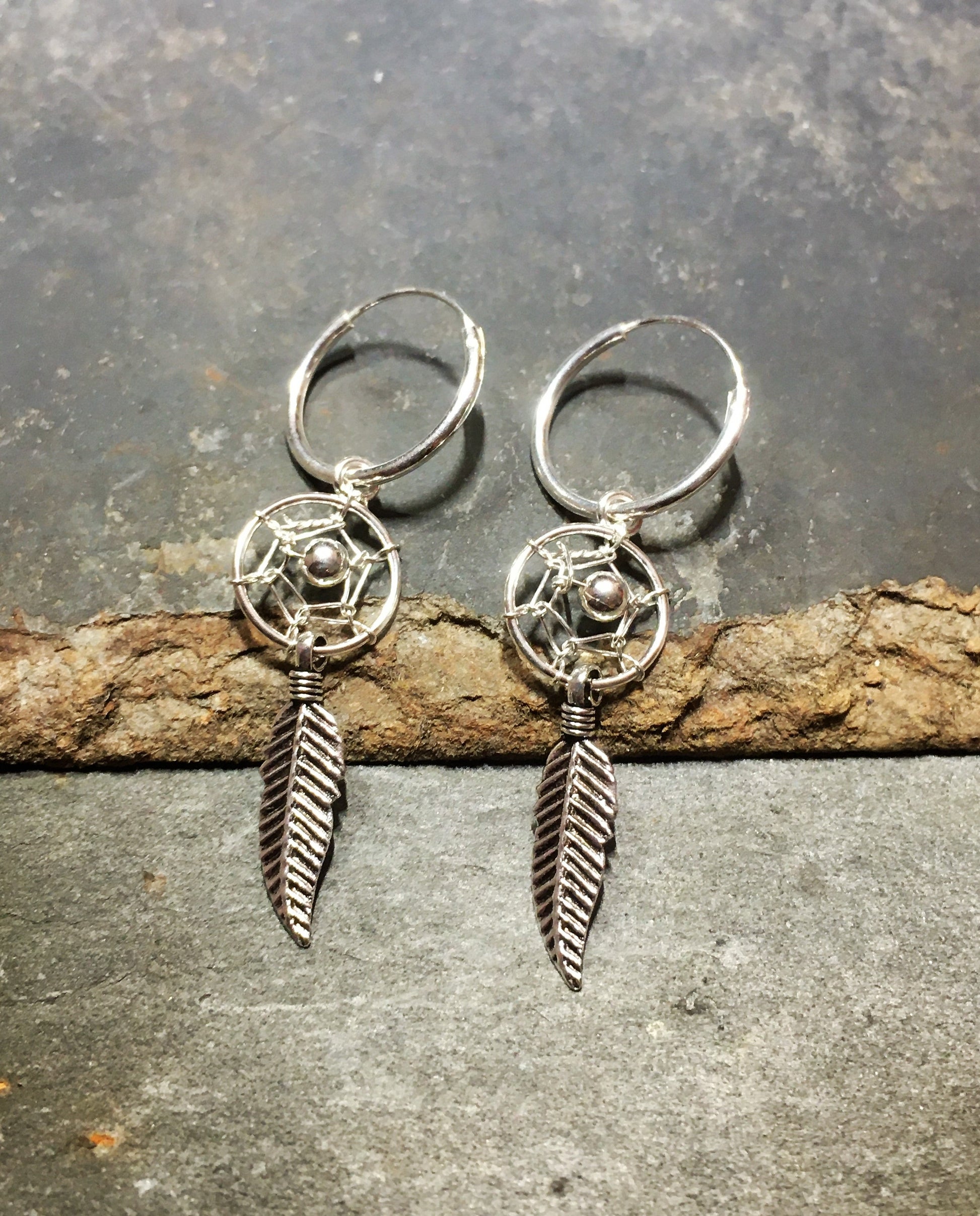 1.2 X 14mm Hoop With 10mm Dreamcatcher Charm