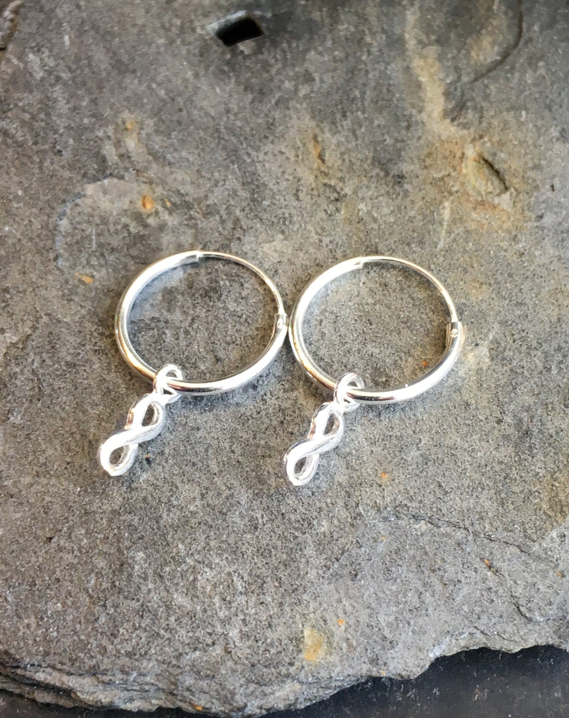 1.2 X 14mm Hoop With 7mm Infinity Charm