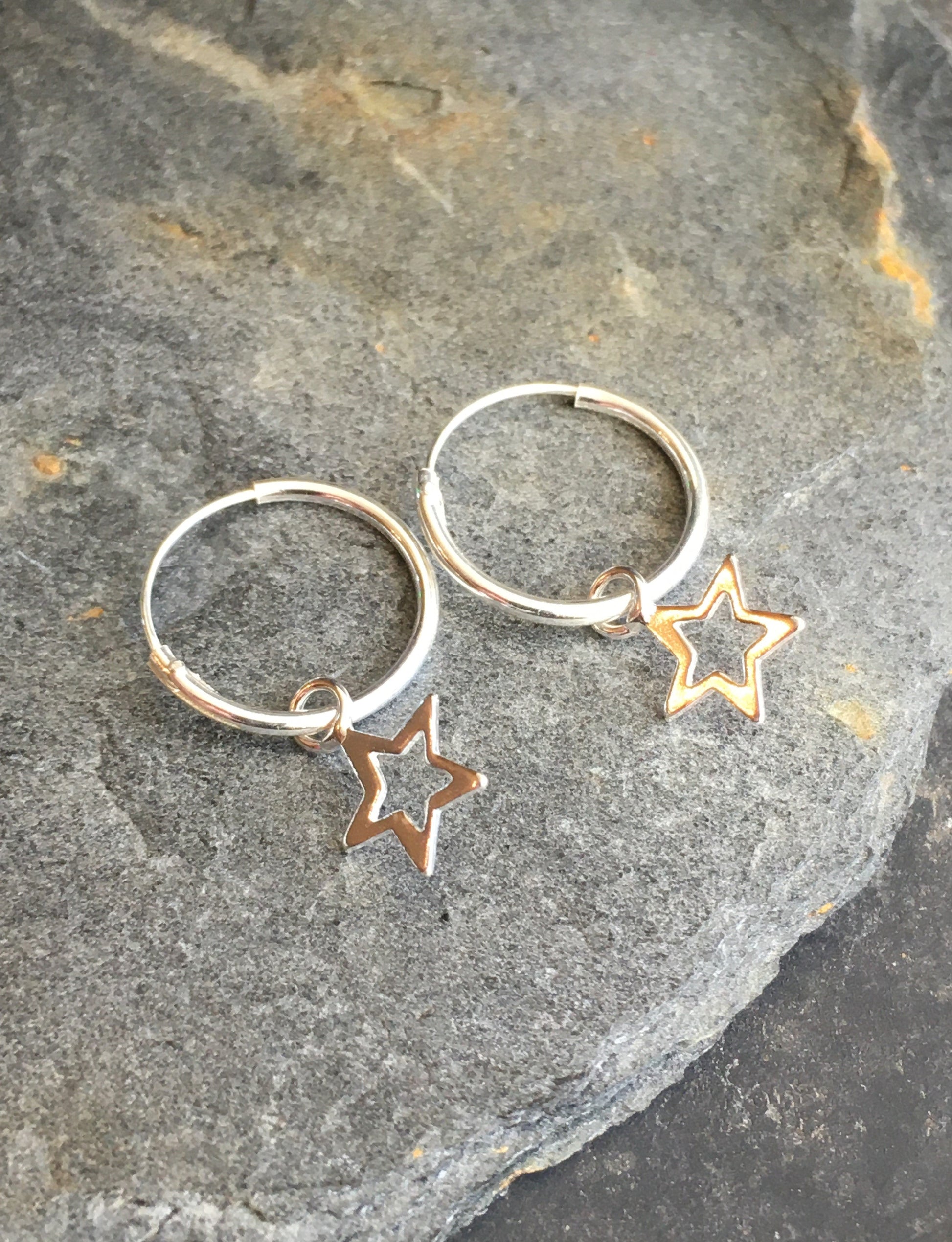 1.2 X 14mm Hoop With 6mm Star Charm