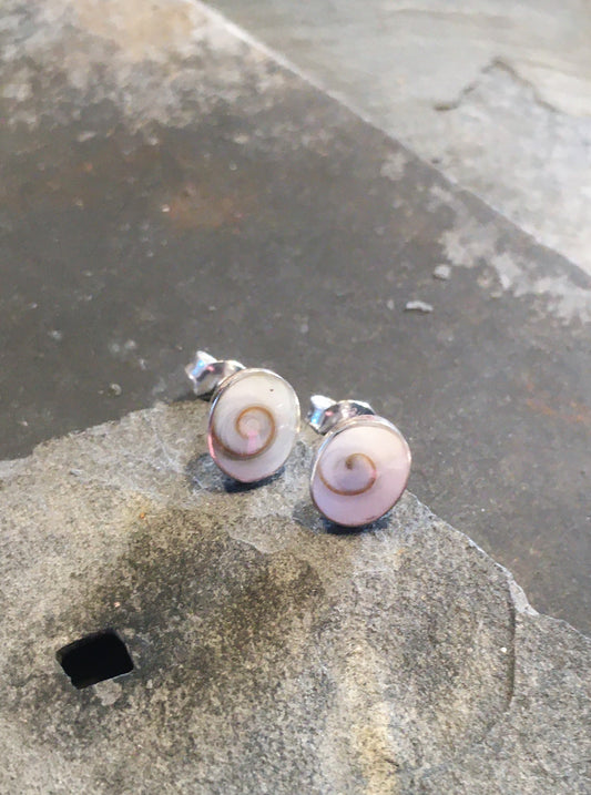 SS331B - 7MM X 6MM OVAL SHIVA SHELL STUD