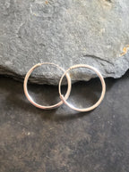 1.5mm X 20mm Silver Hoop