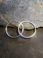 1.5mm X 25mm Silver Hoop