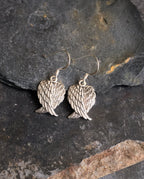 Folded Angel Wing Earrings 15 X 12mm