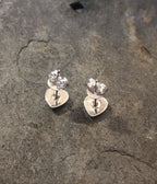 8mm Re-Con Green Tq Heart Stud