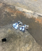 6mm Hammered Heart Stud