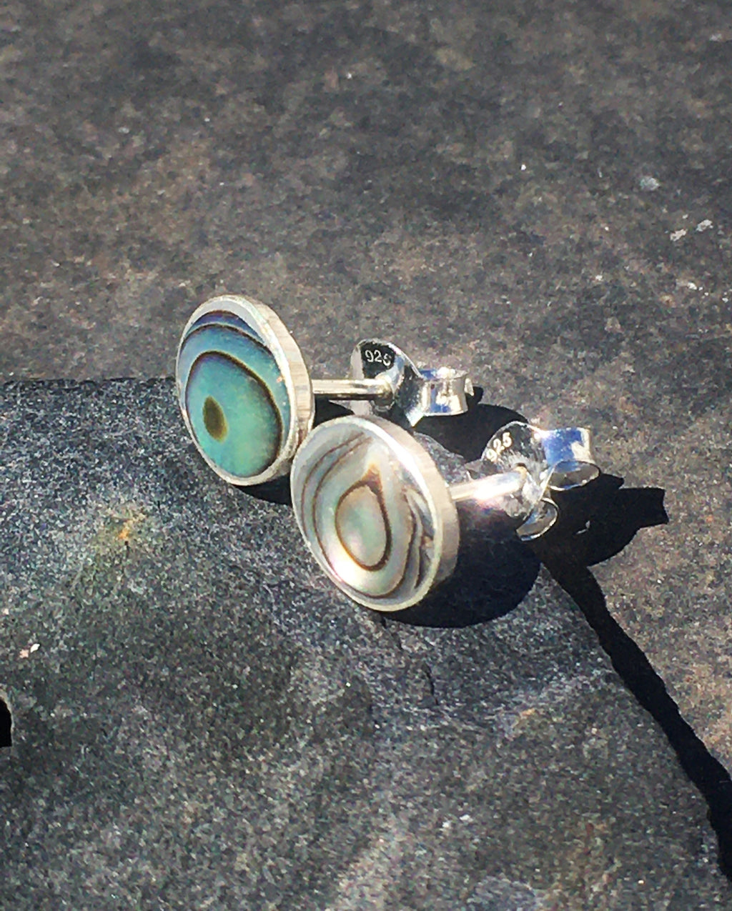 Abalone Oval Stud 6mm X 7mm