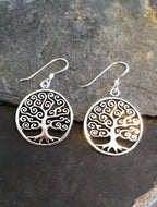 Round Tree Of Life Earring Diameter 18mm