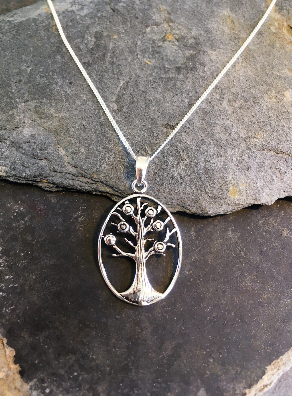 Oval Tree Of Life Pendant Drop 20mm