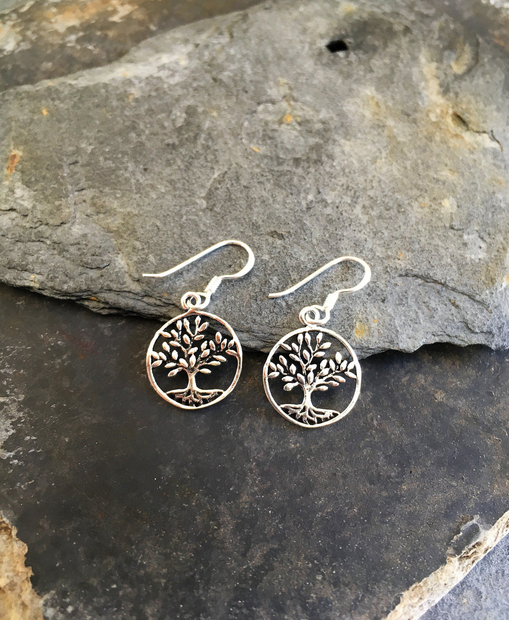 Round Tree Of Life Earring Diameter 13mm