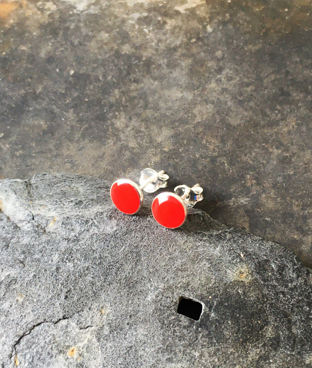 6mm Round Red Stud