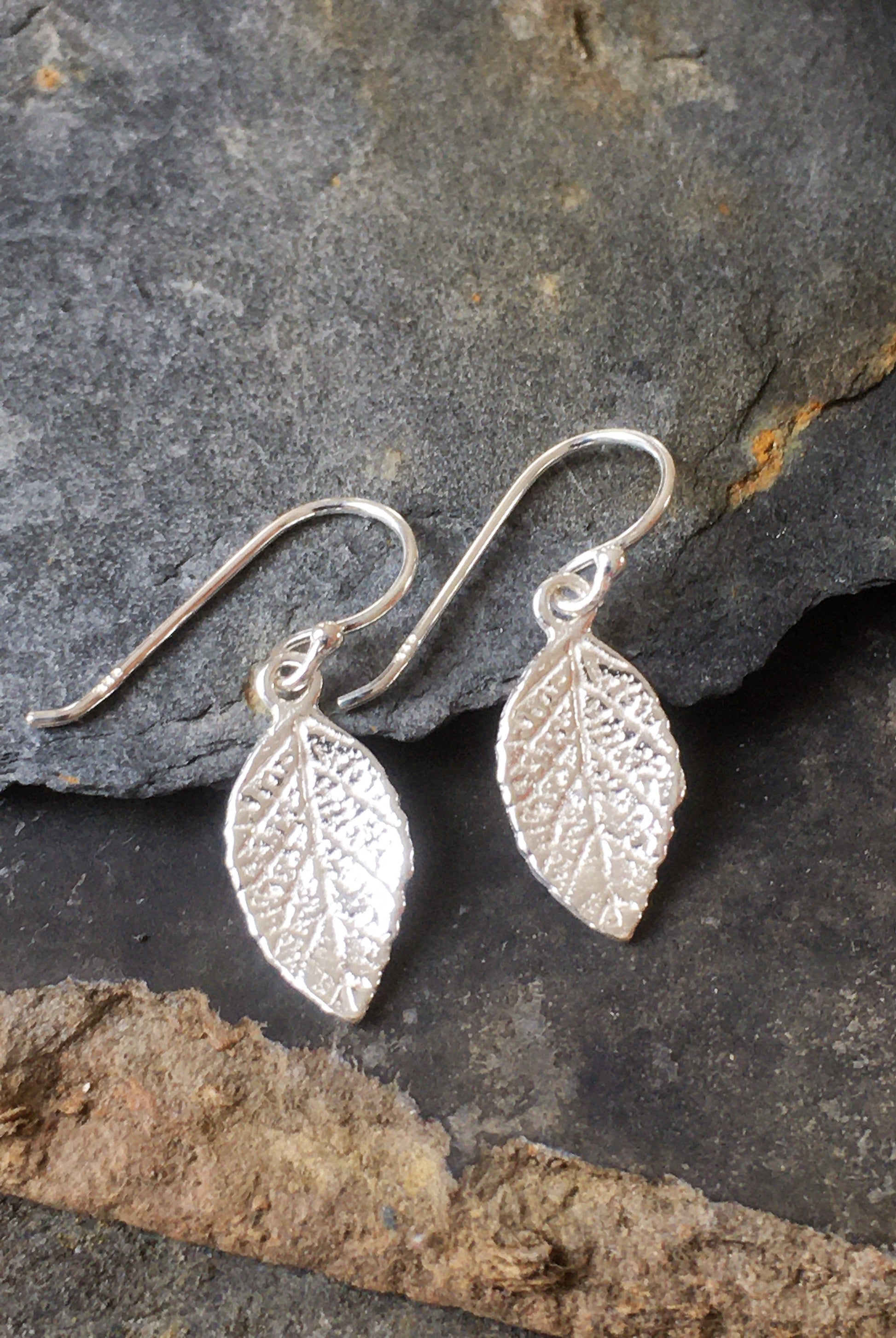Silver Leaf Earring 15mm Drop