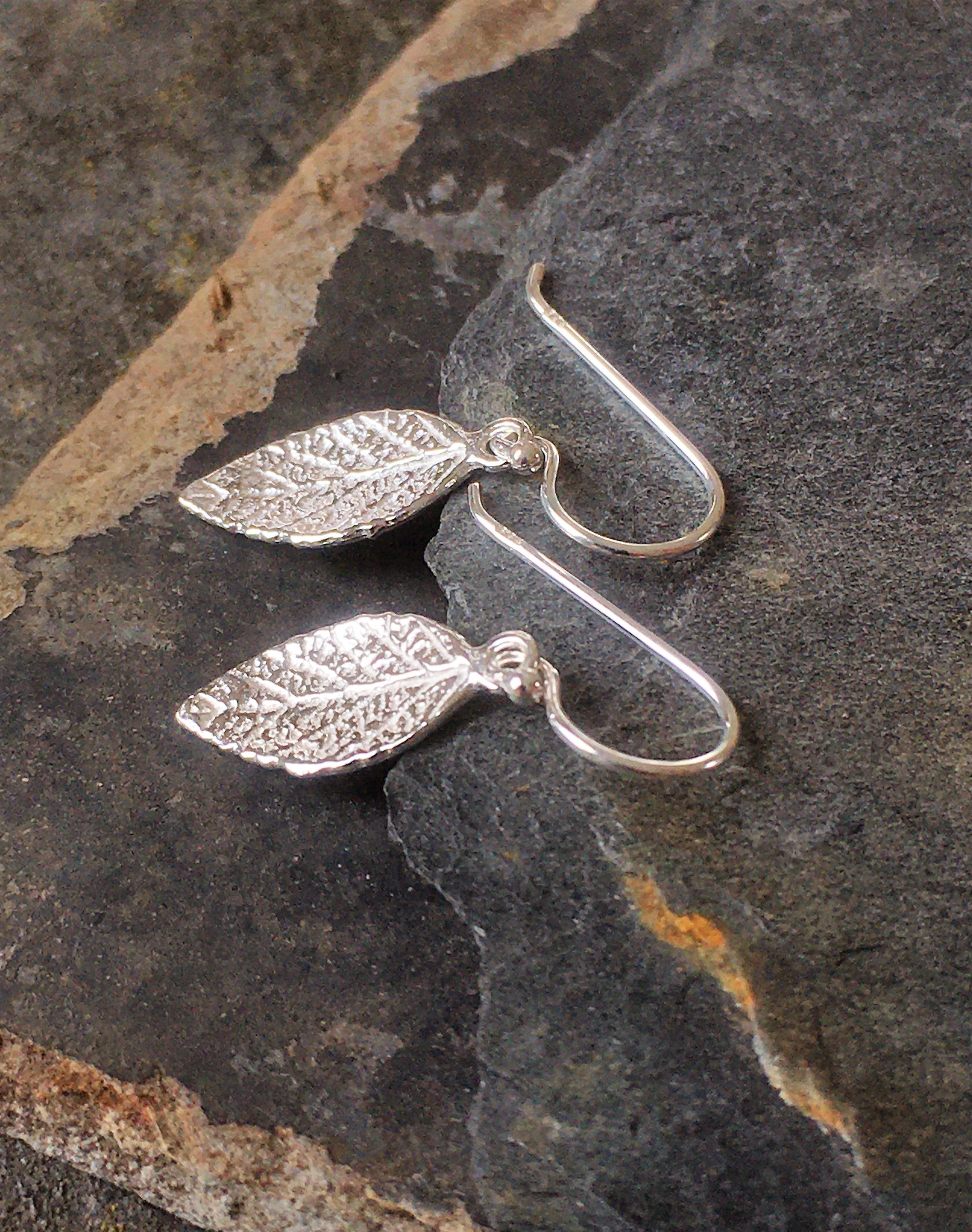 Silver Leaf Earring 15mm Drop