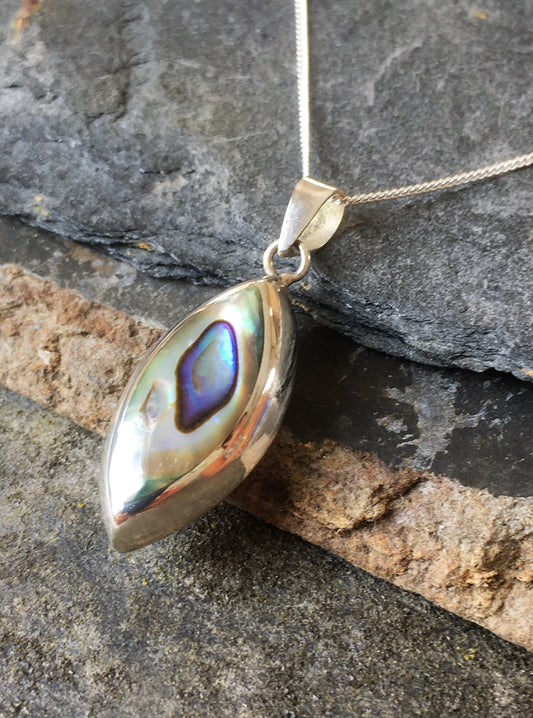 SP197BC - ABALONE & MOP SHIELD PENDANT
