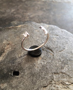 Silver Moon & Cubic Zirconia Ring One Size