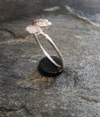 Silver Two Feather Ring One Size