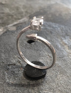 Silver Arrow & Cubic Zirconia Ring One Size