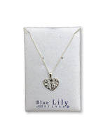 Silver Heart Tree Pendant